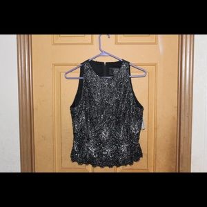 Carmen Marc Valvo evening vest sleeveless top